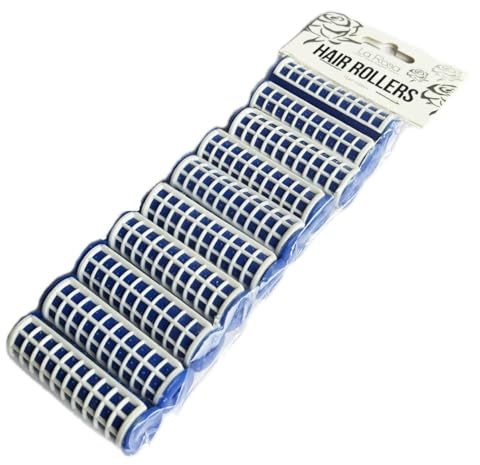 Ceramic Hot Water Heating Rollers - Hair Curlers - Quick Curls in 20 Minutes - Gentle Styling - With Clips - 18mm - Pack of 10