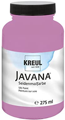 KREUL 8118-275 - Javana Seidenmalfarbe 275 ml, flieder, hochpigmentierte und brillante Farbe auf Wasserbasis, mit fließend flüssigem Charakter, dringt tief in die Fasern ein