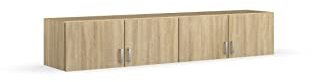 Rauch Möbel Bremen Schrankaufsatz für zusätzlichen Stauraum für den Kleiderschrank 4-türig, Eiche Sonoma, Holz, kombinierbar mit Schrank-Breite 181 cm aus Modellserie Bremen BxHxT 181x39x54 cm