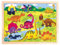 Bino Puzzle Dinosaurier, Holzpuzzle, Kinderspielzeug (Puzzle ab 3 Jahre, 20-teilig, 10 verschiede Dinosaurier Motive, fördert die Hand-Auge-Koordination, Größe ca. 30x0,9x22,5 cm), Mehrfarbig