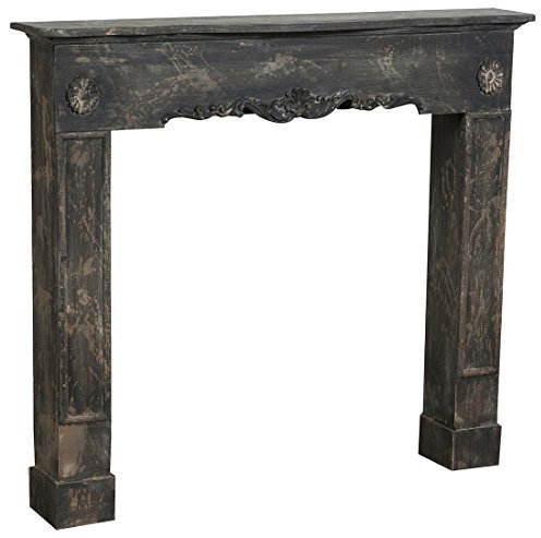 Biscottini fire surrounds 114x20 x102 cm | wooden fire surround | fire surrounds only | fireplace frame with embossed decorations