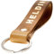 ELBERCRAFT® Schlüsselanhänger Leder HELDIN Geschenk für Frauen oder Männer pflanzlich gegerbt braun mit gravur gold 12 cm made in Germany Leather Keychain