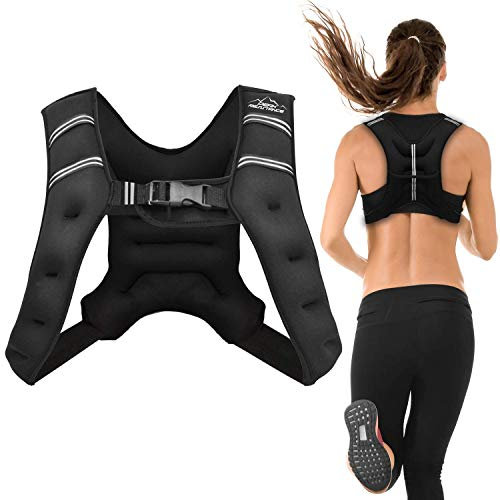 Aduro Sport Gewichtsweste, Workout-Ausrüstung, 1,8 kg/2,7 kg/5,4 kg/9,1 kg/11,3 kg Körpergewichtsweste für Männer, Frauen, Kinder (5,44 kg)