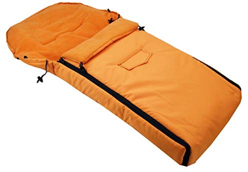 BAMBINIWELT Winterfußsack (108cm) für Jogger Buggy Schlitten FLEECE UNI (Orange)