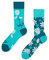 Dedoles Socken Unisex Damen Herren & Kinder Baumwolle viele lustige Designs 1 Paar Geschenk links rechts verschieden, Farbe Blau, Motiv Kamillen, Gr. 39-42