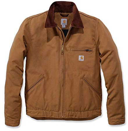 Carhartt Detroit Veste en Toile Lourde avec Doublure Matelassée Coupe Décontractée Homme, Marron (Carhartt Brown), L