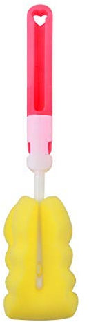 Red Handle Cleaning Brush Bottle for Cup Cup Tea Porcelain Coffee Stains Bottle Cleaner Scrubber Brush