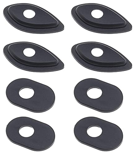 eMagTech 8 x vordere und hintere Motorrad-Blinker-Adapter Abstandshalter schwarz kompatibel mit Honda MSX125 MSX125SF CBR600RR CBR900RR CBR1000RR