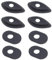 eMagTech 8 x vordere und hintere Motorrad-Blinker-Adapter Abstandshalter schwarz kompatibel mit Honda MSX125 MSX125SF CBR600RR CBR900RR CBR1000RR