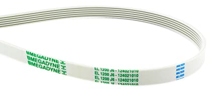 DL-pro Correa trapezoidal EL 1200 J6 para AEG Electrolux Zanussi 1240210102 124021010 1200J6 EL 1200PJ6EL 1200PJ6MAEL Megadyne - Correa de transmisión para lavadora y secadora