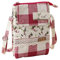 Leuchtbox Stoff-Umhängetasche Schultertasche Damen Mädchen Handytasche zum Umhängen Baumwolle Patchwork Boho Chic Handgenäht (Rot)