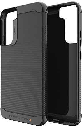 ZAGG Havana D30 Protective Case for Samsung Galaxy S22+, Slim, Shockproof, Wireless Charging (Black)