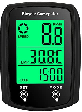 HUIOP Wired Bike Computer 19 Functions Touch Bike Speedometer Waterproof Bicycle Computer with Backlight,wired bike computer