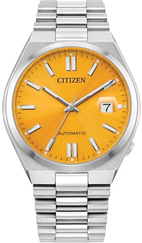 Citizen Men's Automatic Tsuyosa Sport Luxury Watch, Yellow Dial, Stainless Steel Bracelet and Case (Model: NJ0150-56Z)