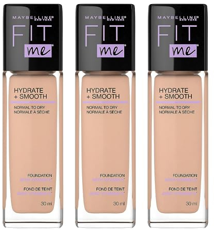 3 x Maybelline Fit Me Dewy + Smooth Foundation 30ml - 130 Buff Beige