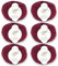 ggh Merino Deluxe - 300g Set (6x50g) - 100% Merinowolle Extrafine mit 125m/50g zum Stricken in vielen Farben - Farbe 010 - Bordeauxrot