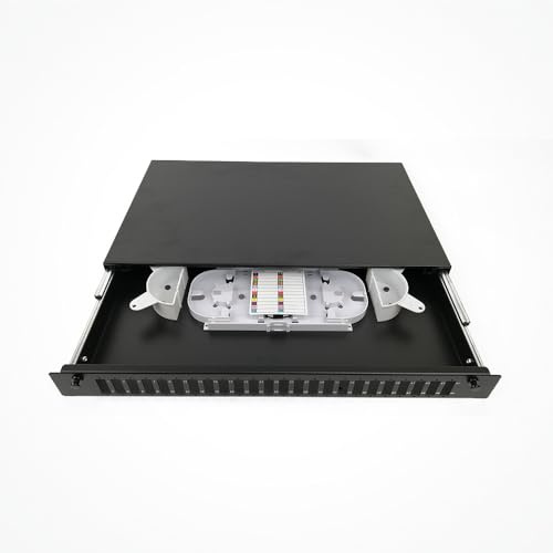 Panneau de brassage en fibre optique 1U SY-MAX 24 SC Duplex 48,3 cm (adaptateurs non inclus)