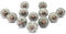 Ajuny Lot de 12 Boutons Décoratifs en Céramique Peints à la Main pour Placard Tiroir Porte et Meuble pour Cuisine Salle de Bain Commode Finition Brillante Vert