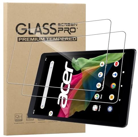KZIOACSH Screen Protector for Acer Iconia Tab A10 10.1 Inch, 2 Pack Ultra Clear Anti-Scratch Tempered Glass Film 9H Hardness Touch Sensitive Anti-Fingerprint Protective Screen Guard