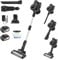 Cordless Stick Vacuum Cleaner,15000PA Cordless Vacuum Cleaner 6 in 1,Handheld Stick Vacuum with LED Light +1 HEPA Filters + 2x3000mAh Rechargeable Battery,Pet,Crevice & Multi-Surface Tools,silver gray