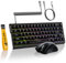MAMBASNAKE ATTACK SHARK X68 HE Rapid Trigger Keyboard & R1 Mouse & 8Khz Coiled Cable Combos, 0.01mm RT Accuracy 8Khz Wired Magnetic Keyboard, R1 Wireless Gaming Mouse with 18000DPI, for PC/Mac - Black