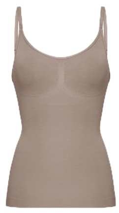 CFab Shaping Unterhemd Damen Top mit verstellbaren Trägern | starke Formung Bauchweg 360 Grad Bauchkontrolle atmungsaktiver Stretch und glatte Optik unter Kleidung für Alltag