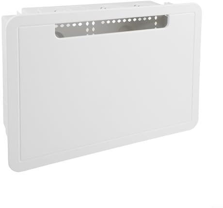 9 in Recessed TV Media Box with Outlet and Network Enclosure, Wall Mount Cable Management Kit for Home Entertainment Setup, Compatible with Standard 16 in Stud Spaci