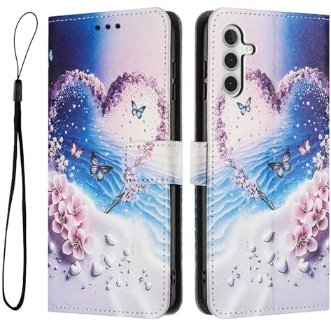 Wigento Handyhülle Klapp Schutz Samsung Galaxy A17 A26 A16 4G 5G Kunstleder TPU Motiv