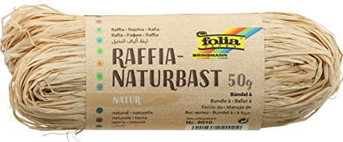 Naturbast, naturfarben, 50g