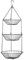Premier Housewares 509653 3-Tier Chrome Hanging Baskets, 28 x 71 cm, Silver
