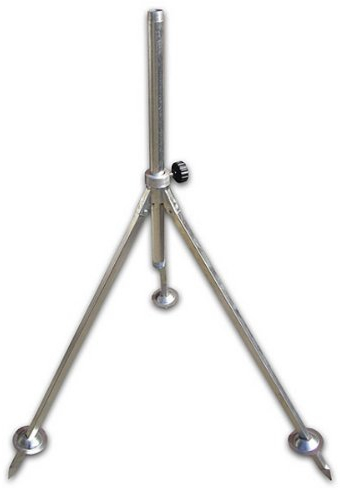 Karasto Dreibein-Stativ, 3/4 Zoll stahlverzinkt, höhenverstellbar für Sprinkler, Sprenger