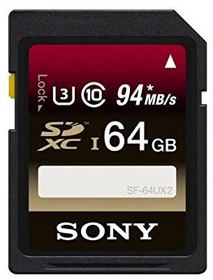 Sony 64GB SDXC Secure Digital Flash Memory Card - EXPERT Series Class 10 UHS-1 (Read 94MB/s Write 70MB/s) - SF64UX2