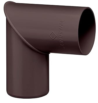INEFA Coude Descente 87° PVC 50mm Marron Foncé Raccord Gouttière Montage Facile