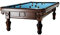 Billiard-Royal Billardtisch Pooltisch Modell General 8 ft. mit hochwertigem K-55 Bandengummi und freier Tuchwahl, Tuchfarbe:Electric Blue