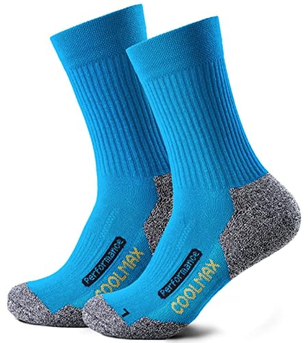 Piarini 2 Paar Coolmax Wandersocken Outdoorsocken Funktionssocken lang petrol 39-42
