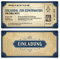 Kartenmachen.de Personalisierte Konfirmation Einladungskarten 10-100 Stück selbst gestalten - Vintage Eintrittskarten in Blau - DIN Lang 210x99mm