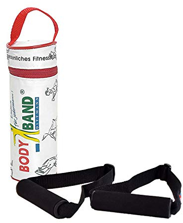 DITTMANN Body Band 2.5 m mittel rot mit Griffen von Oliver Trainingsband Multifu