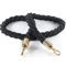 Kerafactum Seil Absperrband Tau mit Karabiner Haken Absperrkordel Kordel zur Absperrung extra dickes Absperrseil Band als Deko Handlaufseil bzw. Handlauf geeignet Ø 32 mm 150 cm schwarz gold