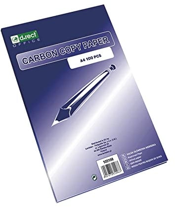 D.RECT Pauspapier für Skizzieren 100 Blatt - Transferpapier zum handschriftlichen Schreiben - Kohlepapier DIN A4 - Blau Durchschlagpapier