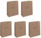 Sigel GT037/5 große Geschenktüten aus Kraftpapier, 5er Set, 33 x 26 cm, braun, Christmas tree, Papier-Geschenktaschen Weihnachten