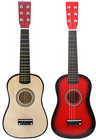 Toyvian 23 6-saitiges Musikinstrument Musical Ukulele Für Kinder Anfänger Holzgitarre Für Kinder Kleinkind Gitarre Kleine Einsteigergitarre Folk-Gitarre Säugling Baby Hölzern Mini Yukler