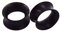 KnSam Tunnel Oreille Silicone 2PCS Bouchon 16mm Noir, Écarteur Oreille Unisexe 5/8 inch Fantaisie