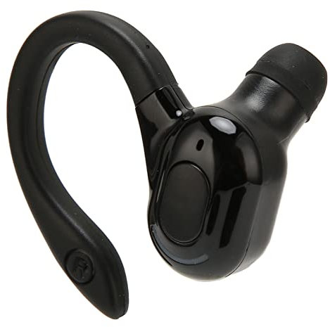 ASHATA Auricular Bluetooth, Estéreo IPX4 Auricular Bluetooth Inalámbrico a Prueba de Agua Carga USB Auricular Inalámbrico de un Oído para Correr Conducir Negro