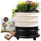 WormBox | Lombricomposteur 3 Plateaux Ivoire + Jardinière + 250gr de vers de Compost + 1 Bloc Coco | 48 litres | Compostez Vos déchets organiques, Les vers de Terre/lombrics/lombricompost