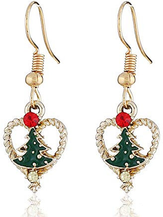 BSLVWG Weihnachtsdekoration, Damen-Weihnachtsohrringe, Weihnachtsbaum/Schneemann/Schneeflocken-Ornamente, Schmuck, Geschenke für Frauen, Feiertagsfeier (05)