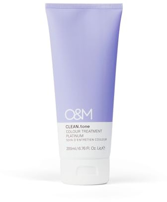 O&M CLEAN.tone Platinum (200ml) – Tönende Haarkur für hellblondes bis sehr hellblondes Haar – Farbkorrektur & Pflege gegen Gelbstich – Ohne Sulfate & Silikone – PETA-zertifiziert & Made in Australia