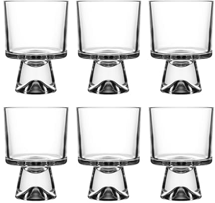 binsakao Lot de 6 coupes à dessert en verre, coupes à dessert, coupes à dessert avec pieds pour crème glacée, bagatelle, fruits, pudding, snacks, salade, condiments, sundae, cocktail, fête