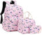 Mimfutu Mochila Escolar para niñas Adolescentes, Mochila 3 en 1 para niños, Juego de Mochilas Escolares con lonchera y Estuche para lápices, Panda Rosa, L, Juego de Mochila Escolar