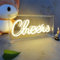 Cheers Neon Sign, LED Neon Cheers, 3D Art Light Box Cheers Neon Sign for Table Decor, Wall Decor, Bar, Pub, Bachelorette Party Cheers Neon Sign, USB Powered 11.8x5.9x1.85 Inches (Warm White)