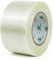 BOMEI PACK Crossweave Reinforced Tape 1 roll 75mm x 50m Strong 170mic thickness Clear Bi-Directional Filament Strapping Fiberglass Reinforced Heavy Duty Bundling Tape